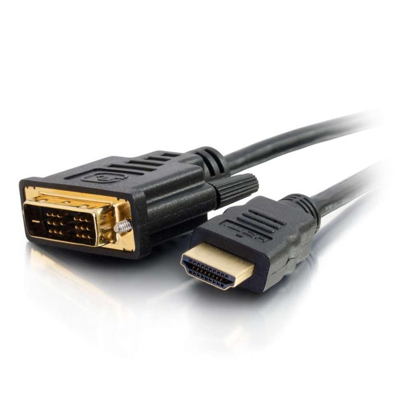 C2G Legrand - C2G DVI to HDMI Cable, DVI-D Male to HDMI Male, Black HDMI Adapter Cable, 1 Meter (3.28 Feet) Bi-Directional Adapter Cable, 1 Count, C2G 42514 - Image 1